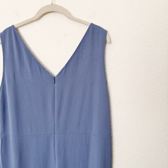 [Everlane] Dusty Blue Japanese GoWeave Essential Sleeveless Jumpsuit NWT Size 14 - Picture 6 of 12